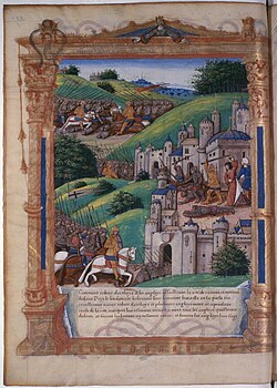 Ilustración histórica de la Toma de Vannes en 1342