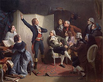 Rouget de Lisle interpretando la pieza patriótica
