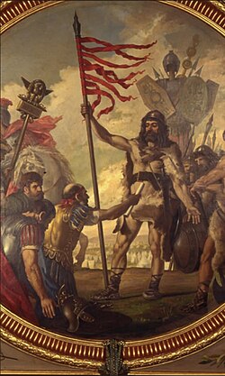 Ilustración romántica de Viriato por Ramón Padró y Pedret de 1882