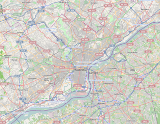 Plano de ubicación del museo en Filadelfia