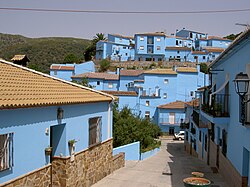 Vista de Júzcar, el pueblo pitufo