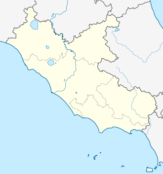 Mapa de localización en la región de Lacio