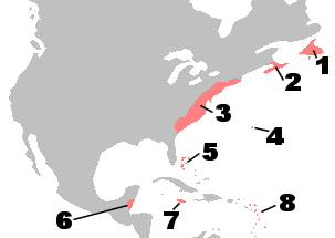 Mapa de las posesiones británicas en América del Norte alrededor de 1750.