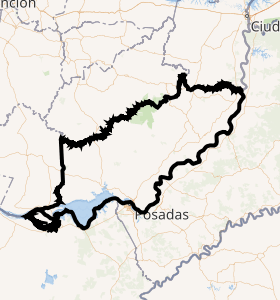 Mapa geográfico de Itapúa