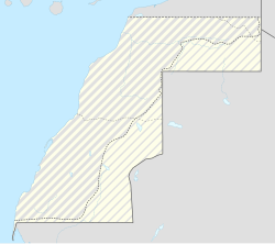 Mapa de localización de Villa Cisneros en el territorio del Sahara Occidental
