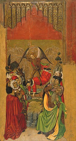 Tabla de San Miguel vencedor del Anticristo procedente de la iglesia de Santa María del Pino.