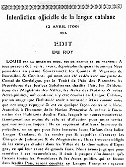 Real Decreto de 1700