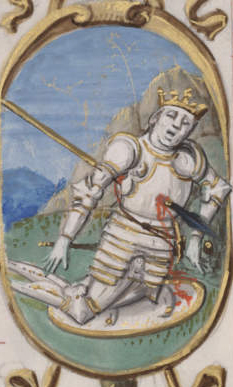 Representación de la muerte del rey Bermudo III de León por Alonso de Cartagena