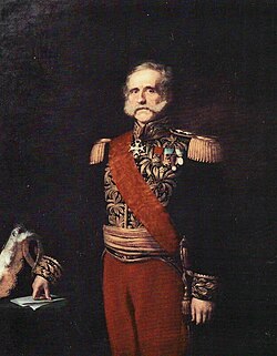 Retrato oficial de Mosquera vistiendo uniforme militar.