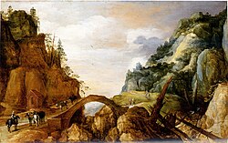 Paisaje de montaña, obra de Joos de Momper