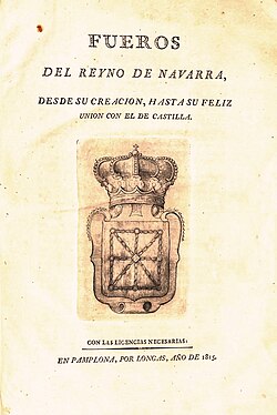 Manuscrito antiguo de los Fueros del Reyno de Navarra