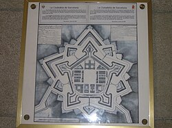 Plano de la fortaleza ubicado en la iglesia militar