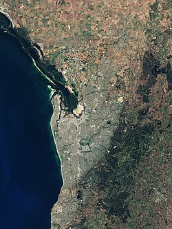 Vista satelital de Adelaida