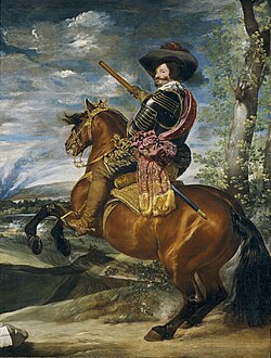 Retrato del Conde-Duque de Olivares realizado por Diego Velázquez en 1632.