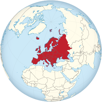 Representación cartográfica y datos generales de Europa