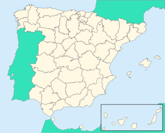 Mapa de las provincias de España identificadas según el estándar ISO 3166-2