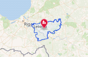 Mapa de localización de la Municipalidad de Ogre en Letonia