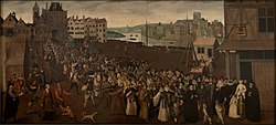Procesión religiosa de la Liga en París durante el asedio.