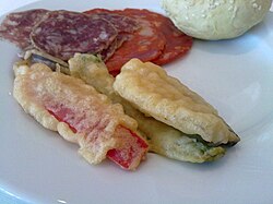 Plato de peixinhos da horta portugueses.