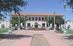 Vista histórica de las estructuras en Casa Grande