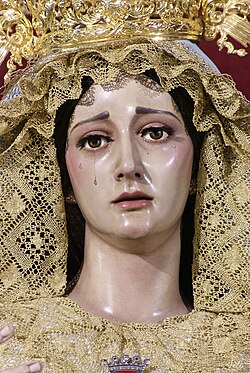 Imagen de Nuestra Señora del Carmen en sus Misterios Dolorosos.