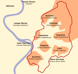 Mapa de las siete colinas
