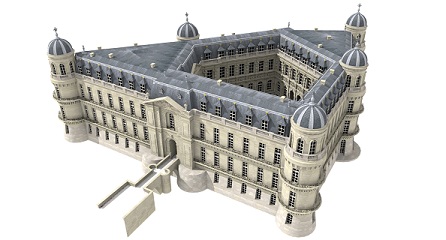 El Grand Château de Chantilly después de las reformas de Mansart