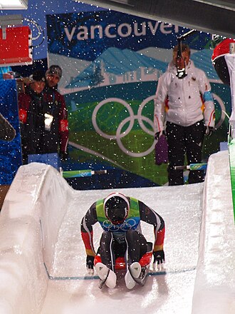 Competidores de luge en los Juegos Olímpicos de Vancouver 2010