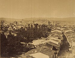 Vista histórica de Braga del siglo XIX