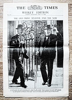 Portada de la revista semanal The Times de 1940