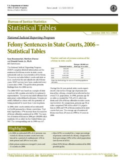 Felony Sentences in State Courts, estudio del Departamento de Justicia de los Estados Unidos.