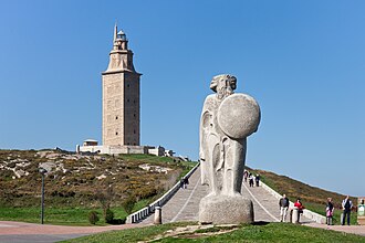 Torre de Hércules en la ciudad de La Coruña