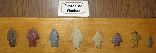 Puntas de flecha líticas halladas en la región