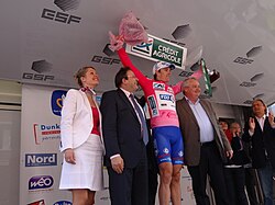 Arnaud Démare en el podio de los Cuatro Días de Dunkerque