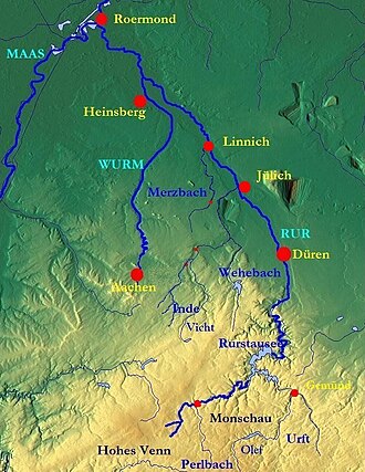 Cauce del río Roer a su paso por Monschau.