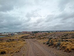 Vista panorámica de la ría y la costa de Puerto Deseado