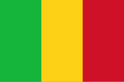 Mapa de localización de Mali en África Occidental
