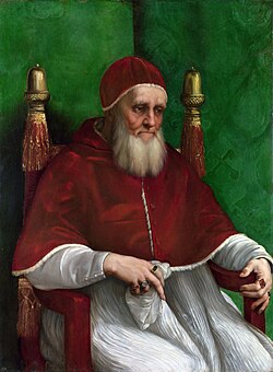 Retrato del papa Julio II pintado por Rafael