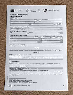 Modelo oficial de contrato indefinido