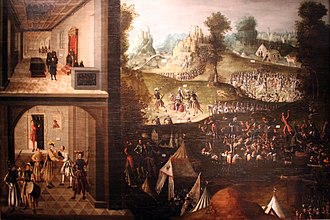 Anagoría de la Guerra de Esmalcalda, obra anónima de aproximadamente 1630 conservada en el Deutsches Historisches Museum de Berlín.