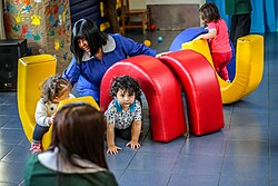 Educadoras y alumnos en Punta Arenas
