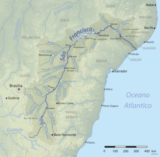 Representación cartográfica del río