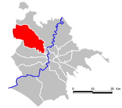 Representación cartográfica y administrativa del Municipio Roma XIV