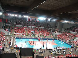 Instalaciones interiores del torneo de voleibol