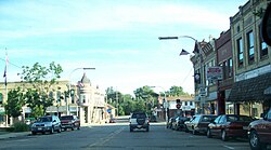 Paisaje urbano y entorno de Waterloo en el estado de Wisconsin
