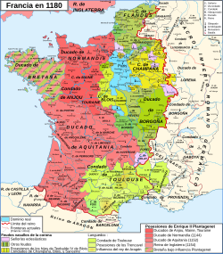 Mapa histórico del condado de Champaña