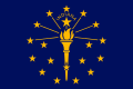 Bandera y escudo del estado de Indiana
