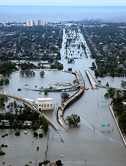 Imagen de Nueva Orleans anegada tras el paso del huracán