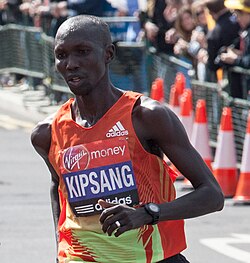 Wilson Kipsang Kiprotich en el maratón de Londres de 2012