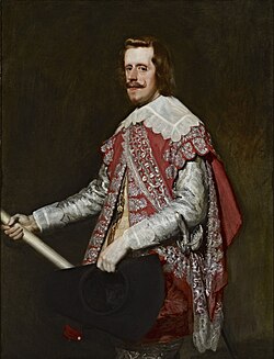 Retrato de Felipe IV de España pintado por Diego Velázquez en 1644.